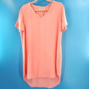 Anthropologie Pink Short Sleeve Pajama Top